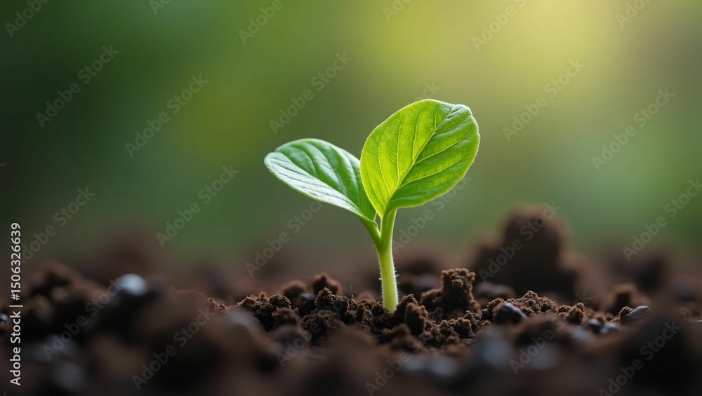 Naklejka premium young green plant