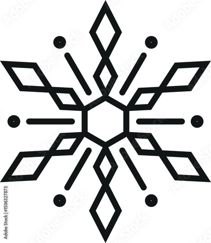 Christmas snowflake design vector illustration