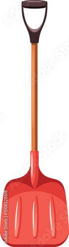 Spade for snow cleaning vector illustration