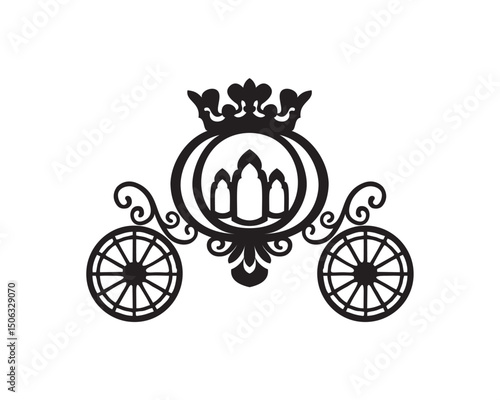 golden carriage silhouette 