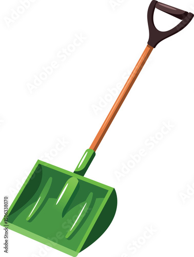 Green snow spade vector illustration