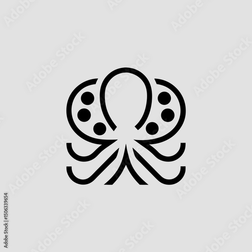 Ocyopus icon silhouette logo design