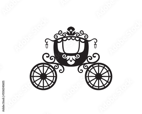golden carriage silhouette 