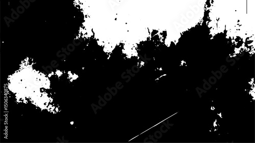 Rough Grunge Texture with Abstract Paint Splatter and Distressed Surface Effect