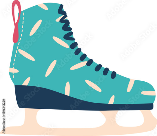 Female skate shoe vector illustration