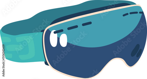 Snow goggles protective gear vector illustration