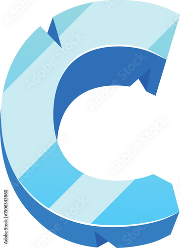 C capital letter ice font
