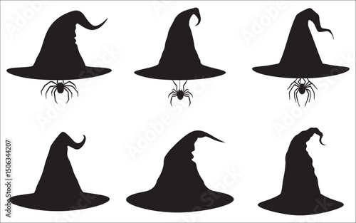 set of halloween icons hat