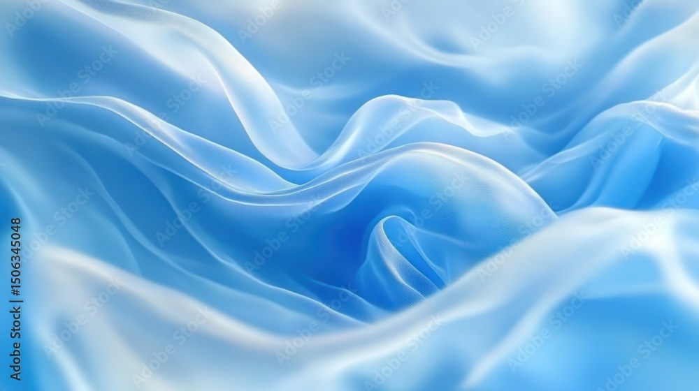 Obraz premium Light blue flowing fabric texture.
