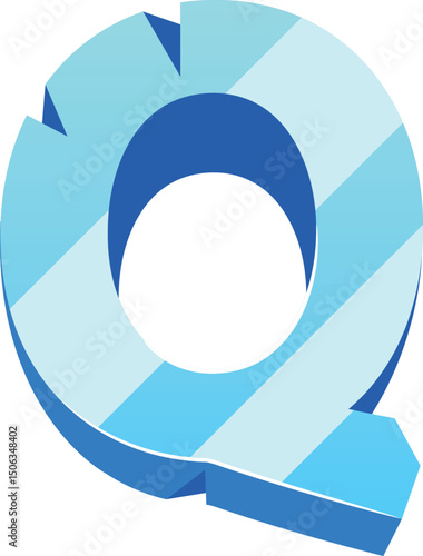 Q capital letter ice font