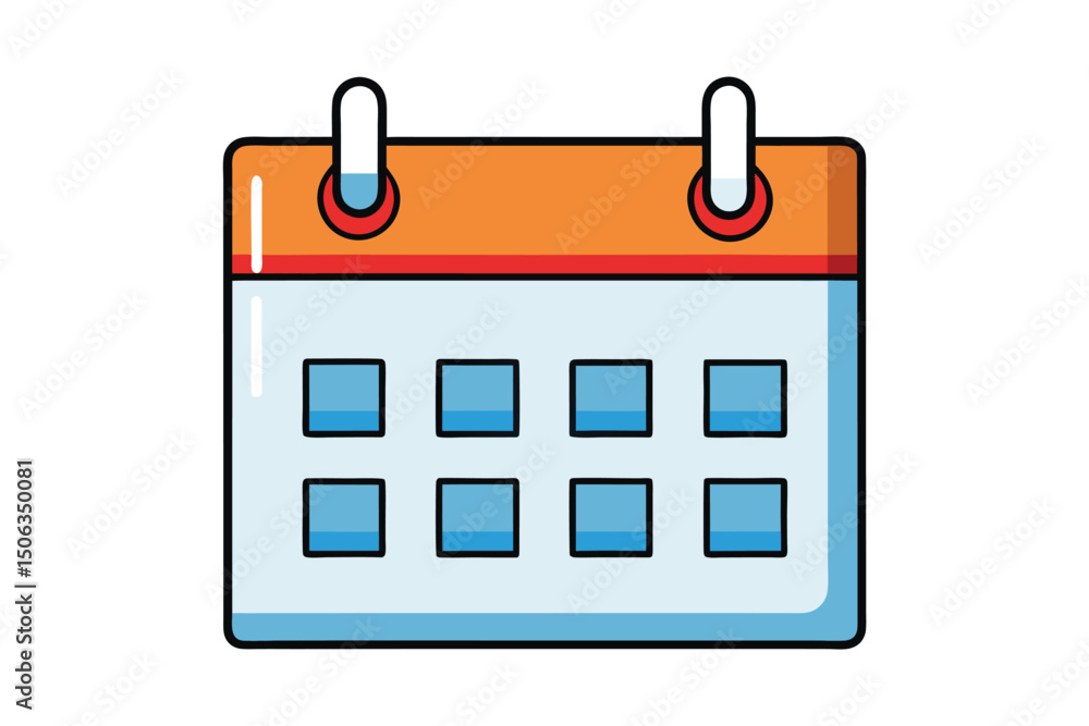 desktop calendar icon isolated on white background desktop calendar icon isolated on white background