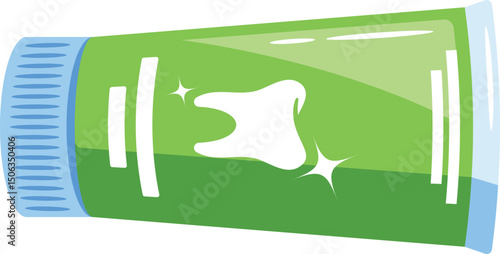 Whitening toothpaste in tube vector illustration