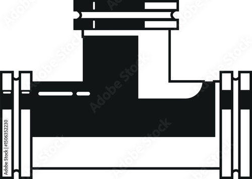Sewer pipe connector vector illustration