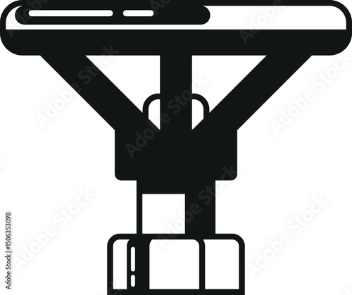 Industrial distribution valve vector illustration