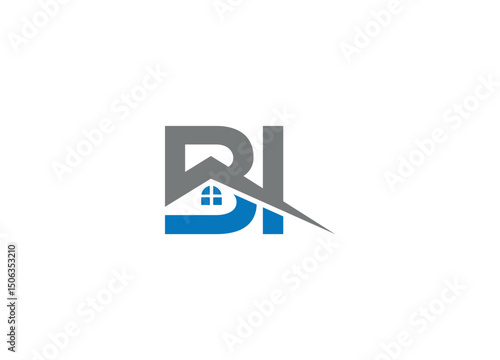 Letter bi logo design vector icon template