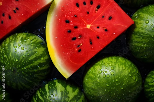 Wallpaper Mural A collection of watermelon with seeds and seeds on it Torontodigital.ca