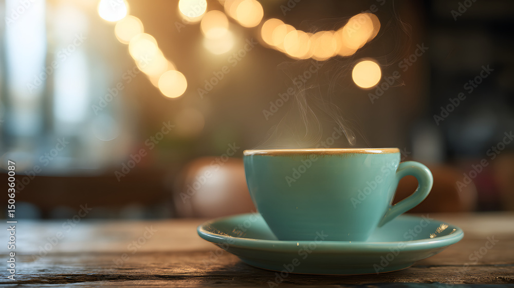 Steaming latte on a rustic table, evoking warmth and comfort in a quiet moment. Steaming latte on a rustic table, evoking warmth and comfort in a quiet moment.