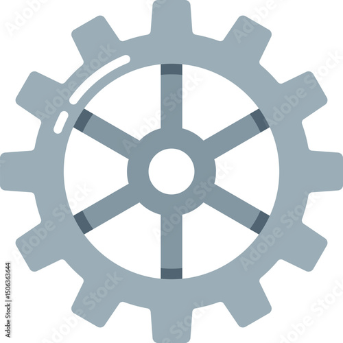 Cogwheel sprocket technical part vector illustration