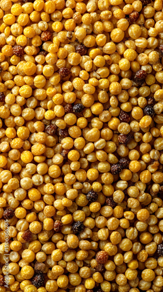 Top-view of puffed millet forms a soft, airy texture across the frame—symbolizing nourishment, simplicity, sustainability, and the wholesome essence of plant-based, ancient grains.
Top-view of puffed millet forms a soft, airy texture across the frame—symbolizing nourishment, simplicity, sustainability, and the wholesome essence of plant-based, ancient grains.