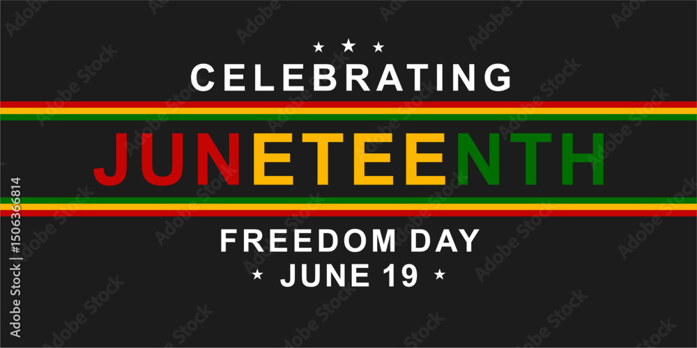 Fototapeta premium Juneteenth Emancipation Day. African American Independence Day