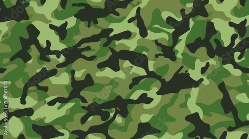 Green camouflage pattern