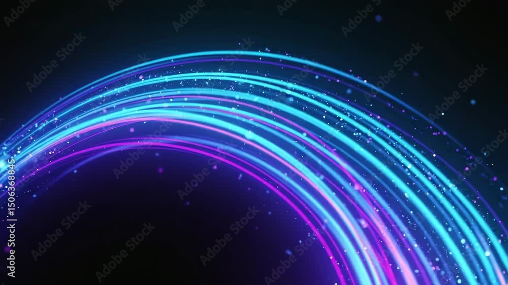 Flowing Light Trails in Dynamic Digital Art Bright Neon Colors Flowing Light Trails in Dynamic Digital Art Bright Neon Colors