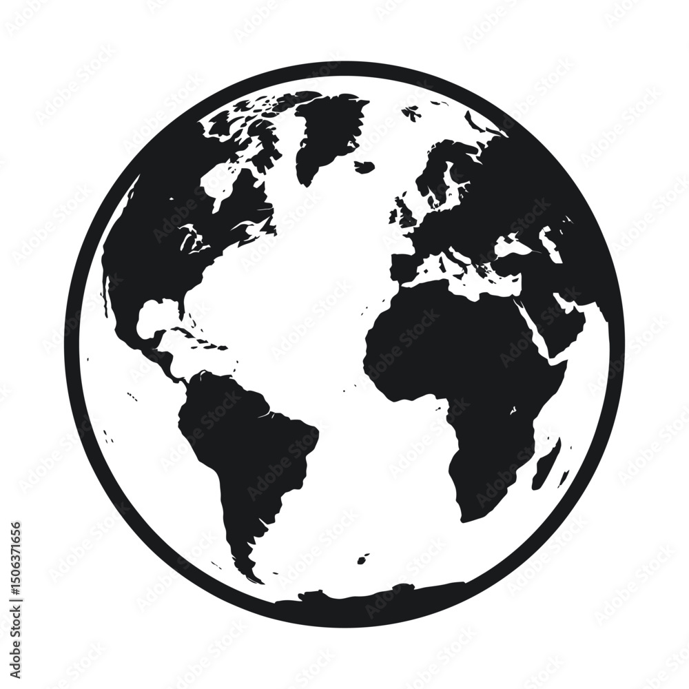 Planet earth isolated vector icon with detailed map design
Planet earth isolated vector icon with detailed map design