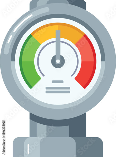 Pressure gauge equipment vector illustration
