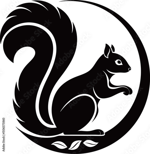 Black Squirrel Natural Logo