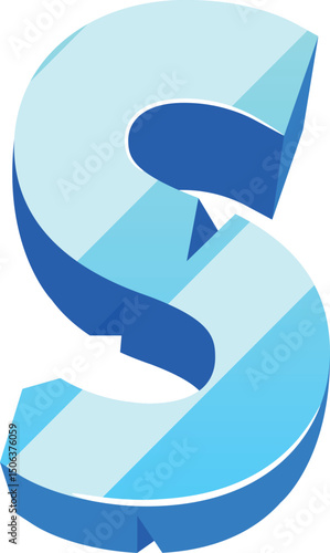 S capital letter ice font