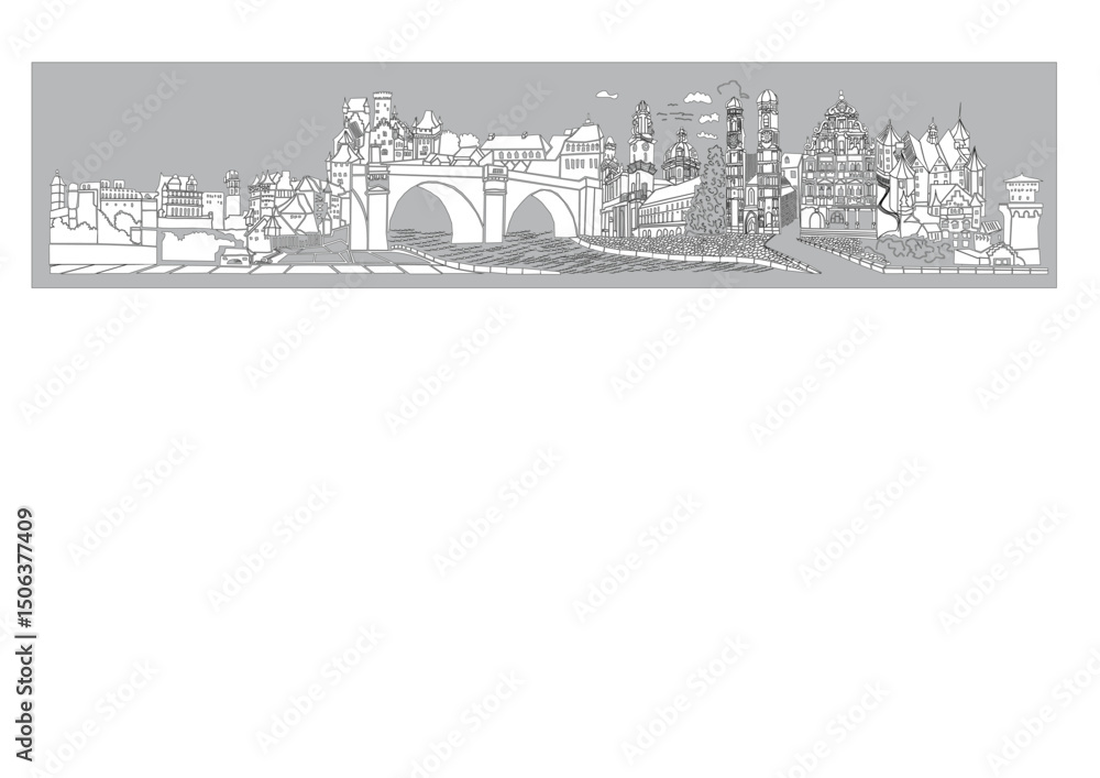 Obraz premium city scape old.ai