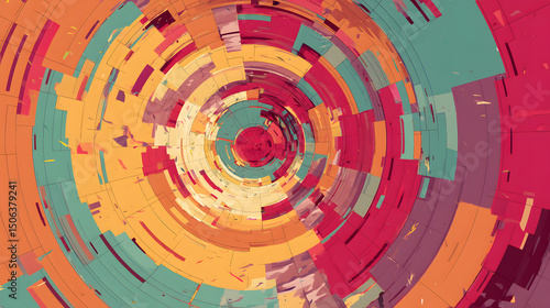 Abstract Techno Vortex colorful