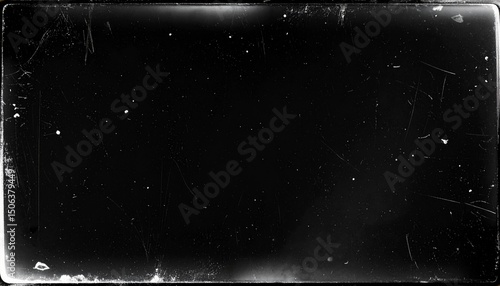 フィルム 黒 レトロ 映画 写真 アナログ 古い ヴィンテージ 傷 埃 ノスタルジー フレーム 枠 背景 素材 テクスチャ グランジ 粒状 モノクロ 映像