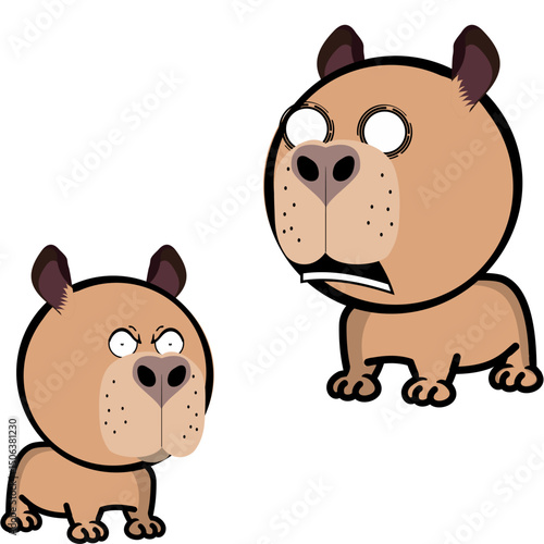 little capybara character cartoon expressions pack collection in vector art
