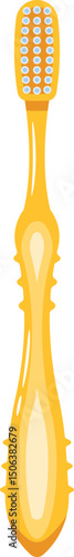 Yellow toothbrush for dental care