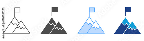 Mission Icon Set Multiple Style Collection
