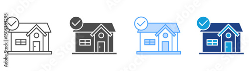 Accommodation Icon Set Multiple Style Collection