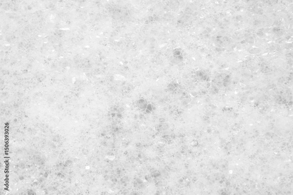 Obraz premium Abstract white soap foam bubbles texture background