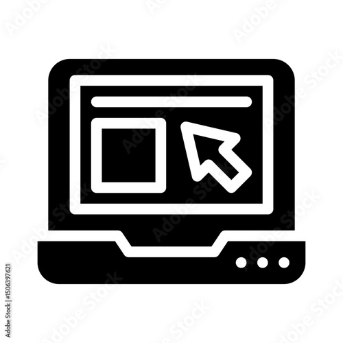 laptop glyph icon