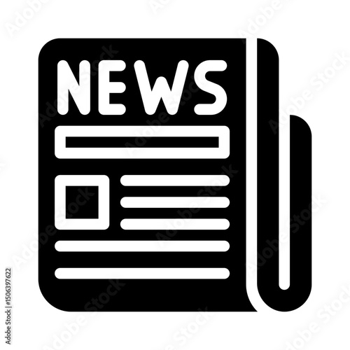 newspaper glyph icon