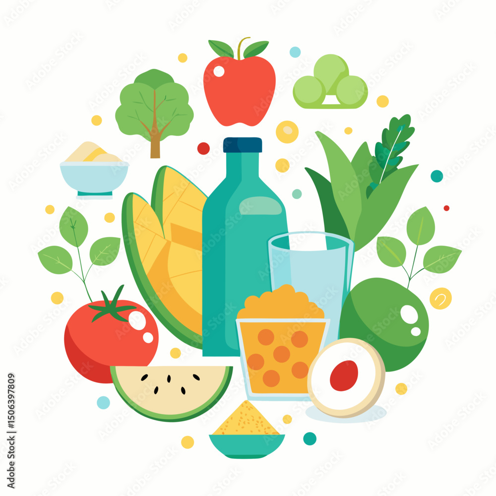 Fototapeta premium Set of vegan food 