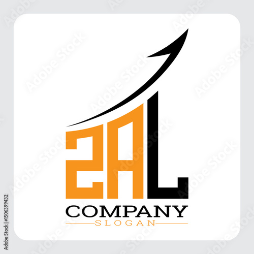 ZAL Company Logo Design Growth vector, ZAL Upward Arrow Business Success Logo vector, ZAL Corporate Branding Logo , ZAL logo design, ZAL simple and modern logo, ZAL business finance logo design, etc.