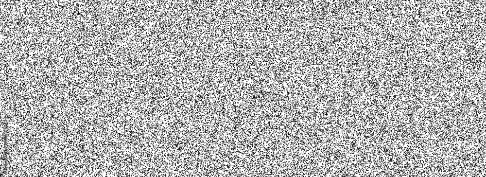 Rough grain snow overlay background. Black random noise texture. Abstract grungy grit dotted wallpaper. Distressed gritty dust backdrop with speckles, particles, drops, specks, flecks. Vector