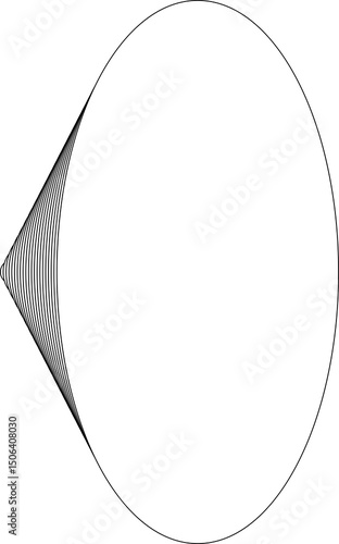 Oval white frame overlapping for badges, logo, label, banner