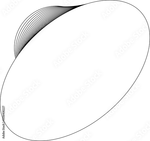 Oval white frame overlapping for badges, logo, label, banner