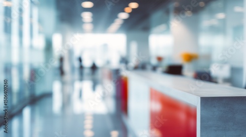 Wallpaper Mural Out-of-Focus Office Reception Area with Reception Desk Torontodigital.ca