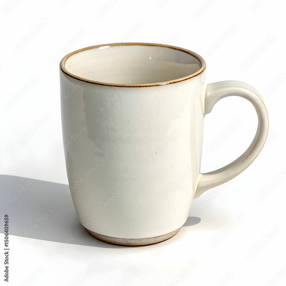 Obraz premium white ceramic mug on white background
