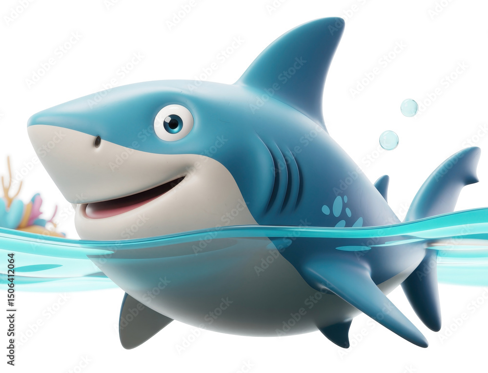 Cartoon Shark Character Cartoon Shark Character