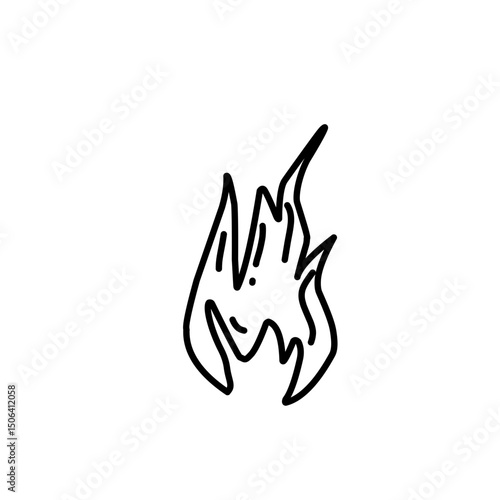 fire line doodle icon