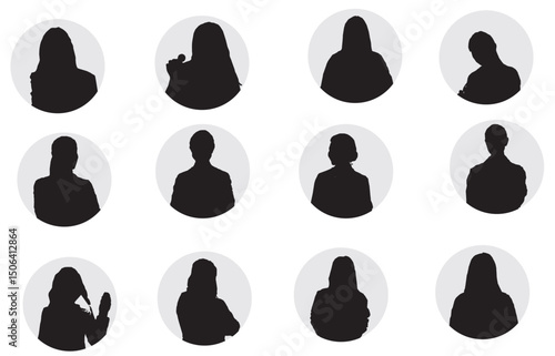doctors profile collection silhouette 